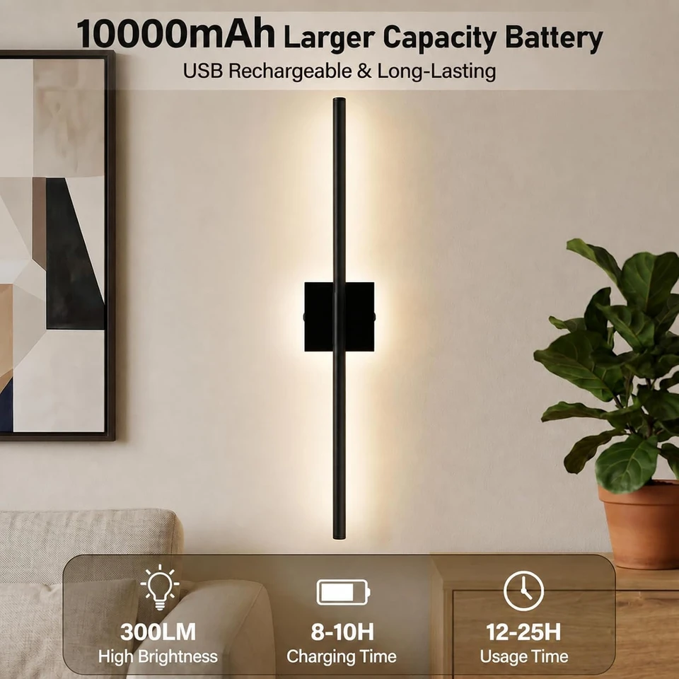 ARCWEISSO battery-operated wall sconce, product view 6