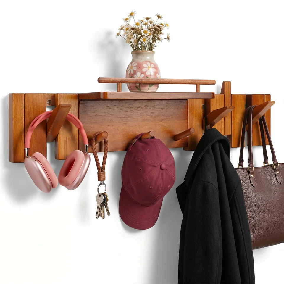 Arcweisso wall-mounted coat rack in a home entryway