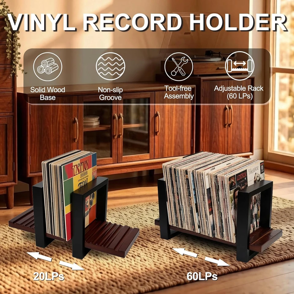 ARCWEISSO adjustable vinyl record holder, product view 2