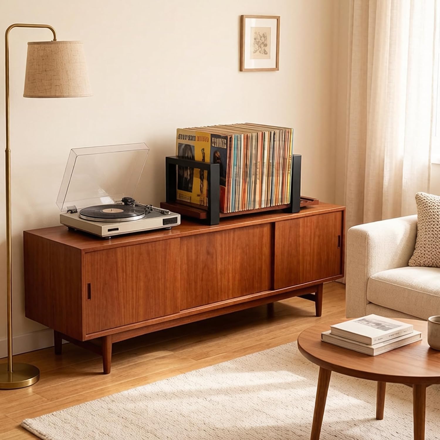 Adjustable vinyl record storage design
